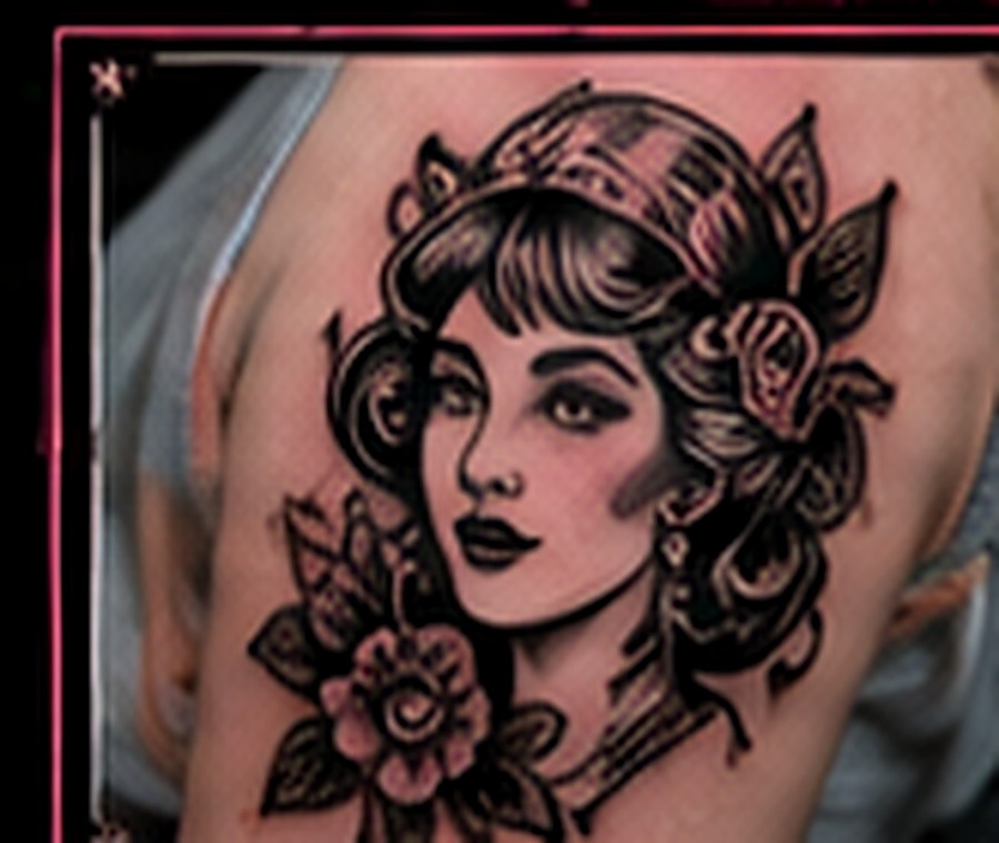 Neo Traditional Portrait als Tattoo-Motiv